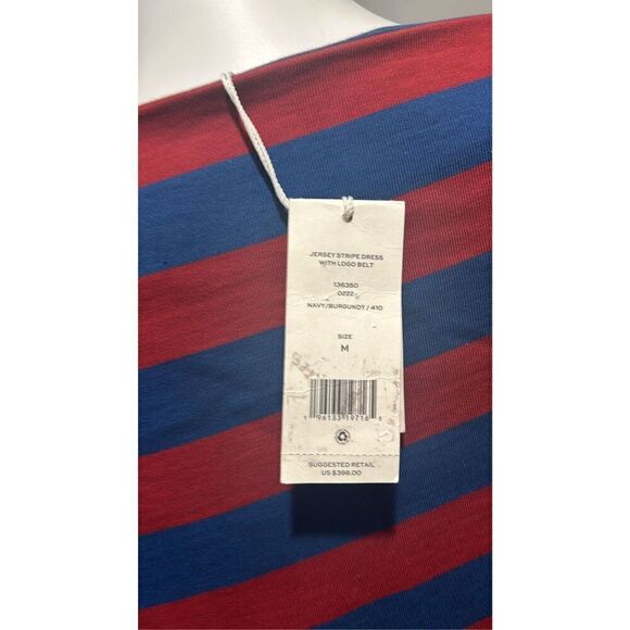Tory Burch Blue and Red Striped Cotton Maxi Dress Size Medium - Picture 14 of 14